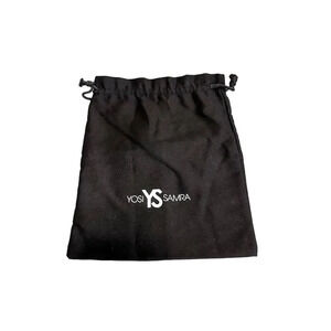 Yosi Samra Unisex Black Dustbag with Drawstring Closure 9"x7"